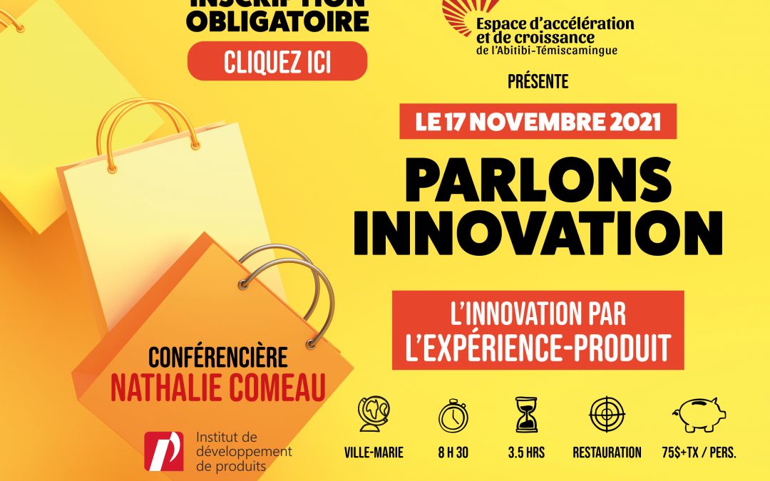 Parlons innovation 15, 16 et 17 novembre 2021